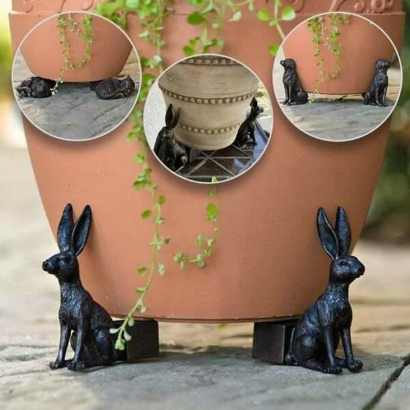 Outdoor Furniture Resin - 3Pcs Flower Pot Feet Stand Animal