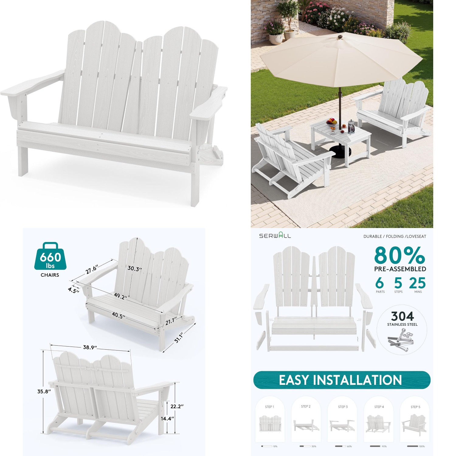 HDPE All-Weather Folding Adiro - đánh giá và giá Outdoor Furniture Hdpe