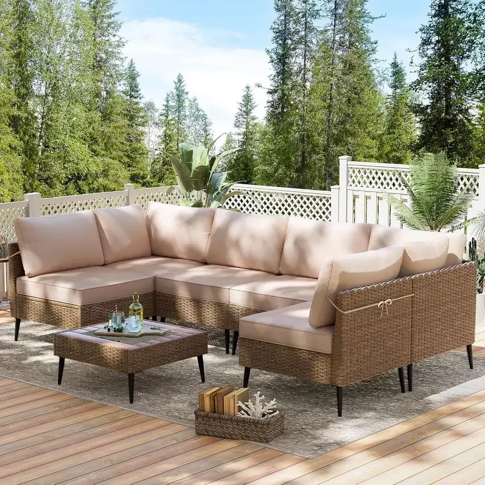 7-Piece Outdoor Patio Furnitur - đánh giá và giá Outdoor Furniture Rattan