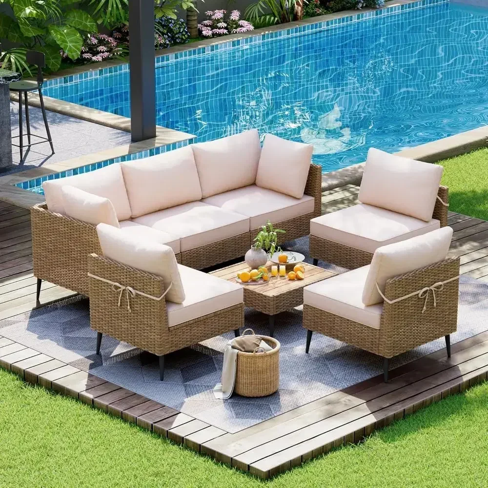 7-Piece Outdoor Patio Furnitur - đánh giá và giá Outdoor Furniture Rattan