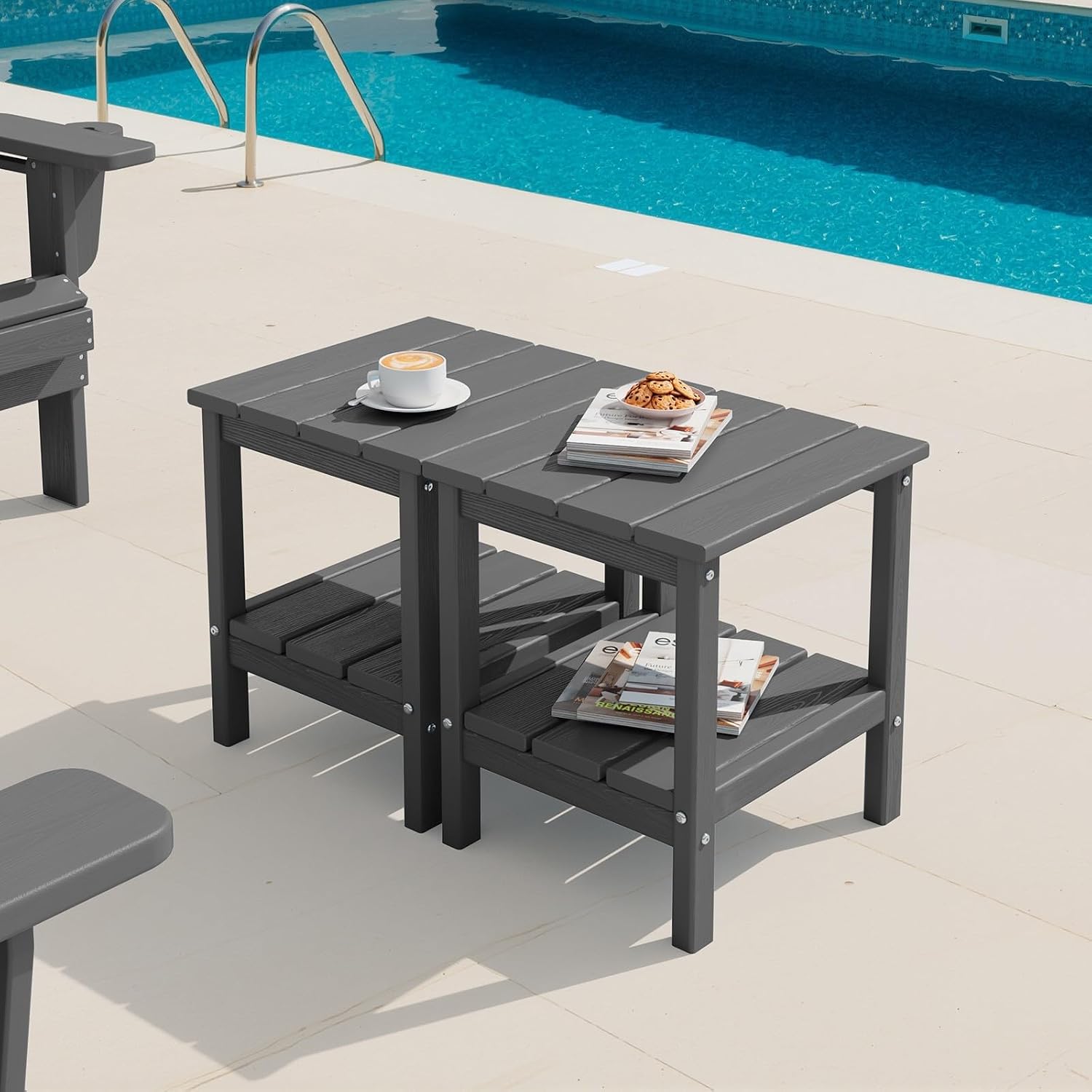 2-Tier HDPE Outdoor Side Table - đánh giá và giá Outdoor Furniture Hdpe