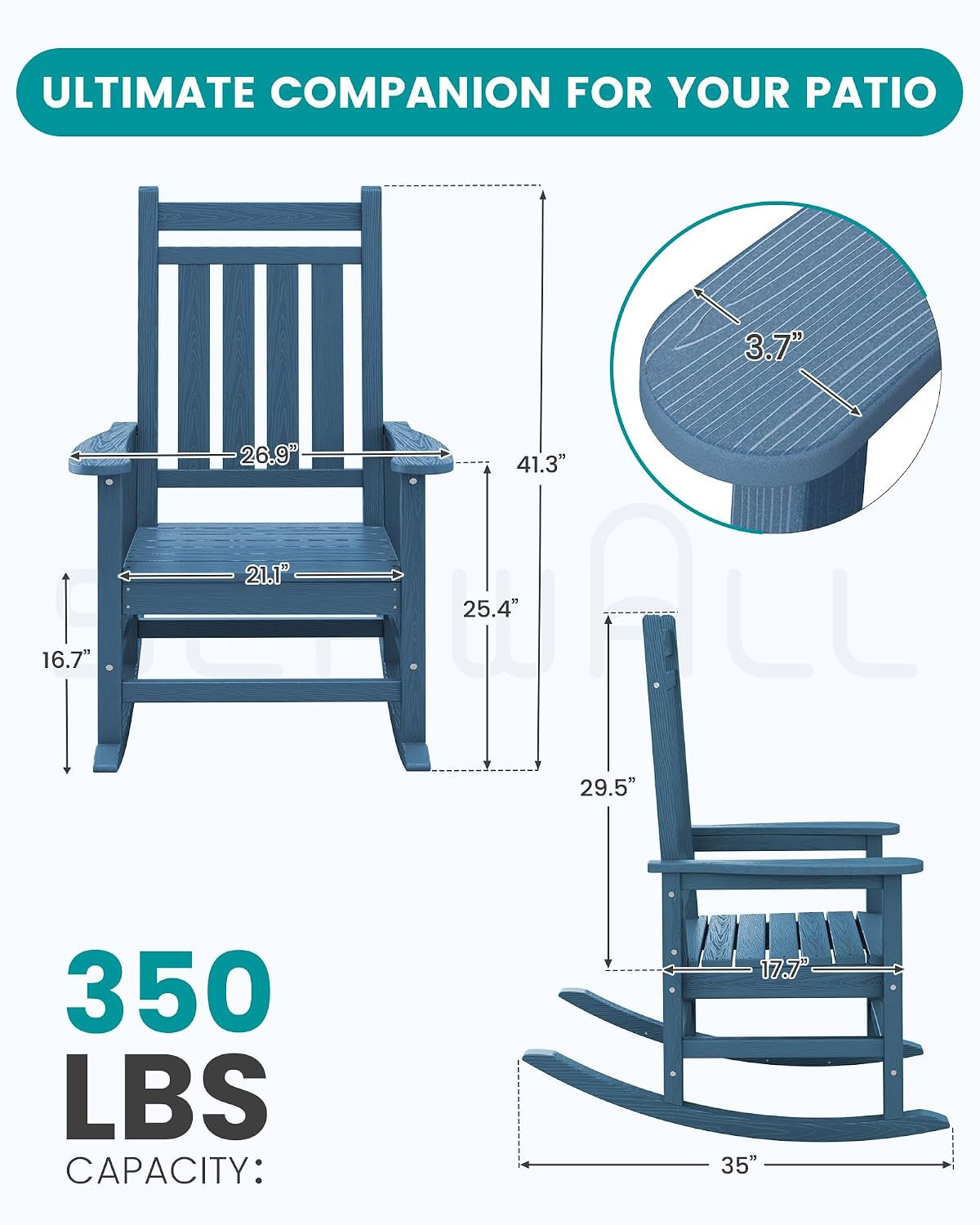 HDPE Outdoor Rocking Chair Set - đánh giá và giá Outdoor Furniture Hdpe