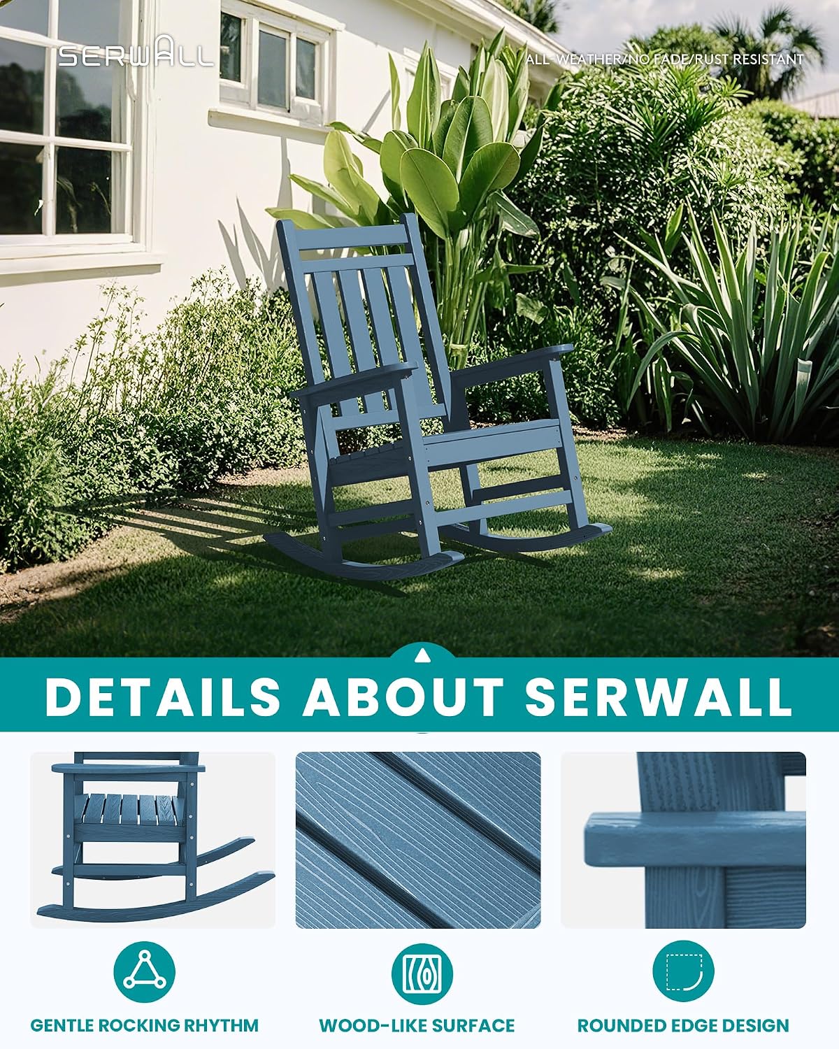 HDPE Outdoor Rocking Chair Set - đánh giá và giá Outdoor Furniture Hdpe