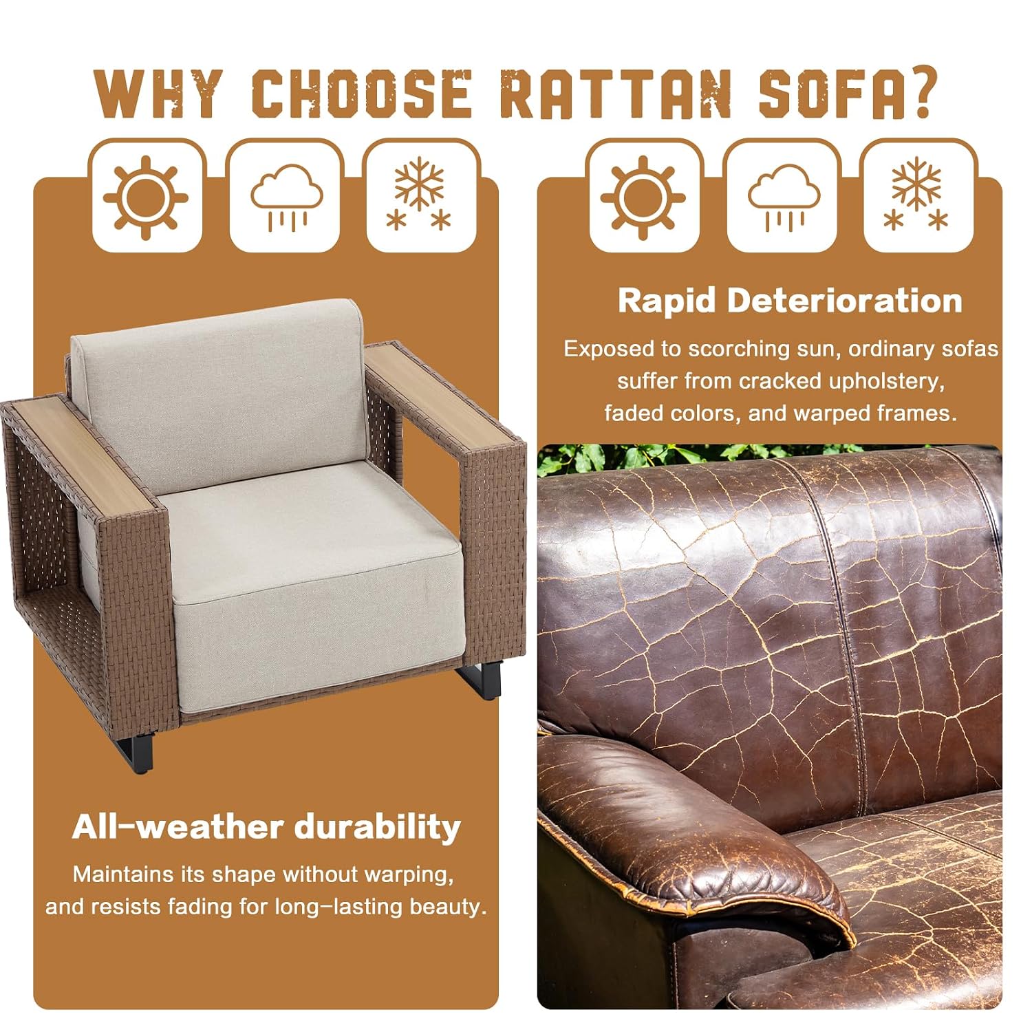 3 Pieces PE Rattan Wicker All- - đánh giá và giá Outdoor Furniture Rattan