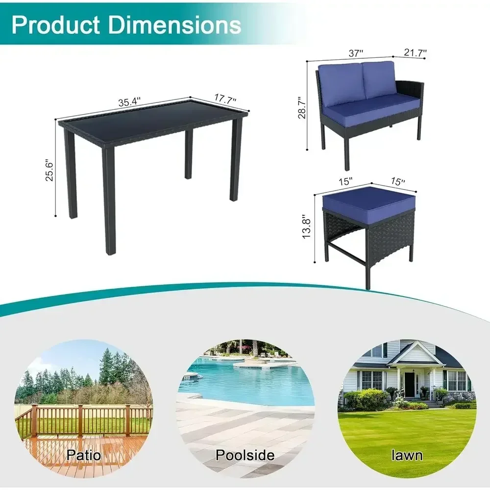 7-Piece Outdoor Patio Furnitur - đánh giá và giá Outdoor Furniture Rattan