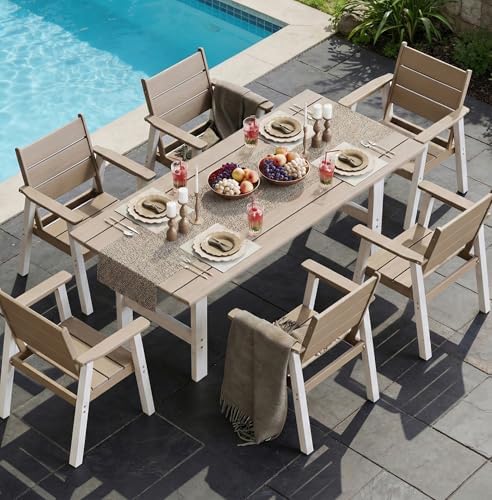 Outdoor Dining Set,7-Piece Pat - đánh giá và giá Outdoor Furniture Hdpe