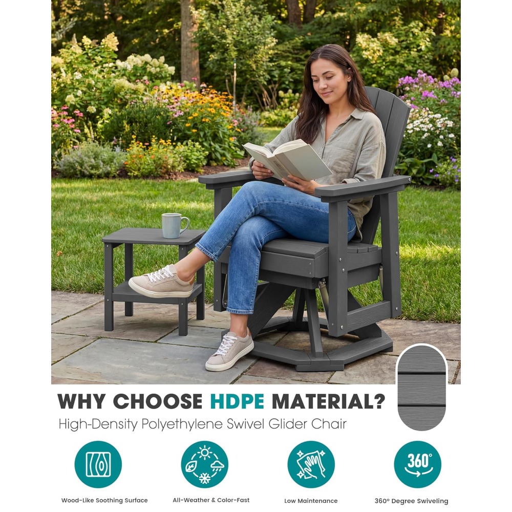 Adirondack Swivel Glider Chair - đánh giá và giá Outdoor Furniture Hdpe