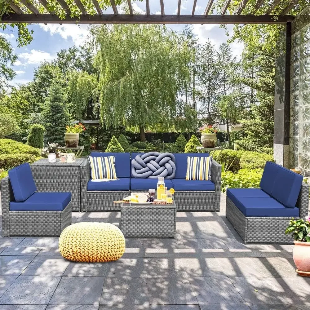 8-Piece Outdoor PE Rattan Pati - đánh giá và giá Outdoor Furniture Rattan