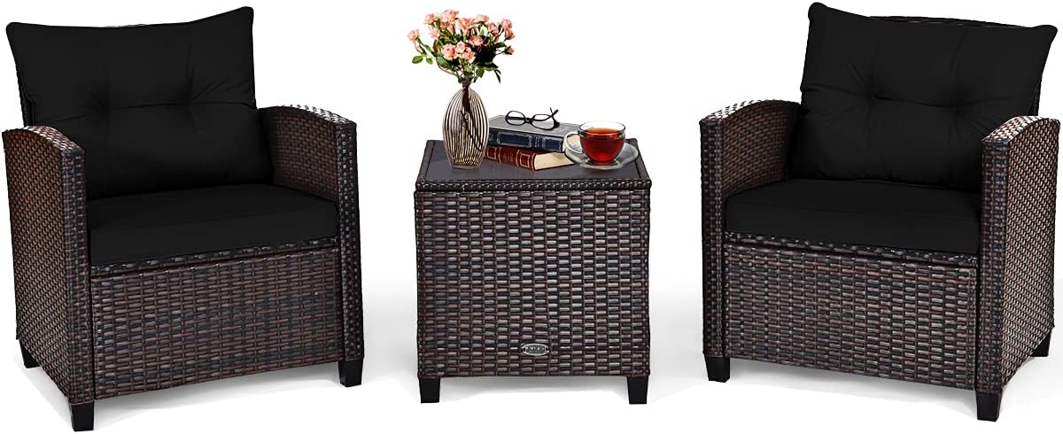 3 Pieces Patio Furniture Set,  - đánh giá và giá Outdoor Furniture Rattan